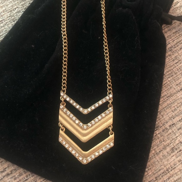 J. Crew Jewelry - JCREW CHEVRON GOLD NECKLACE